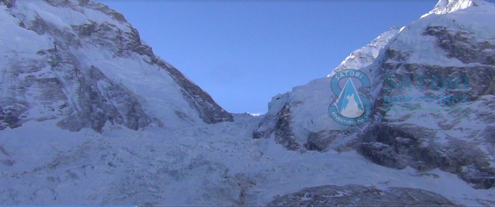 Khumbu Ice fall in Himalayas 