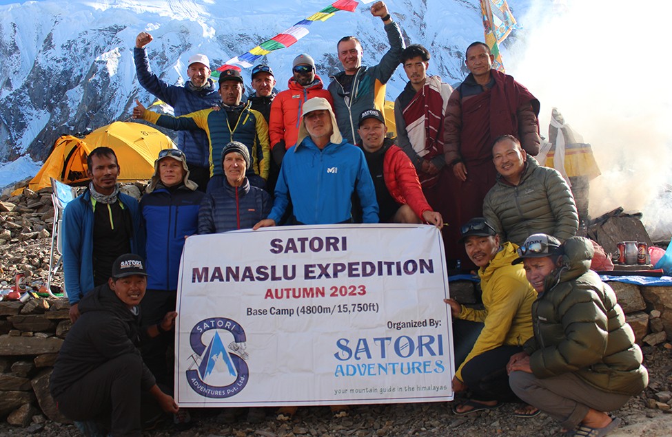 Manaslu Expedition Group at Base Camp