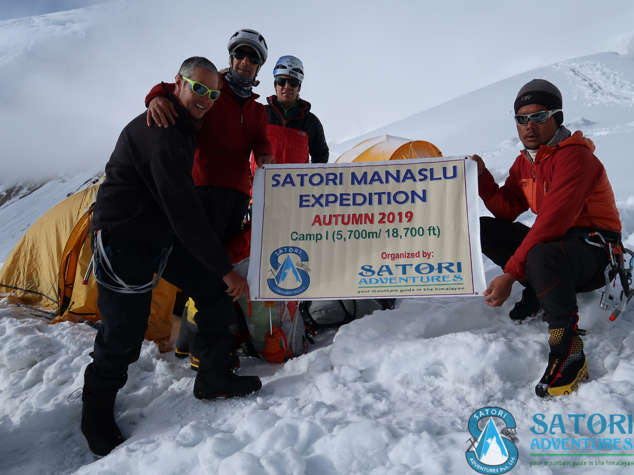 Expedition Team at Mount Manaslu
