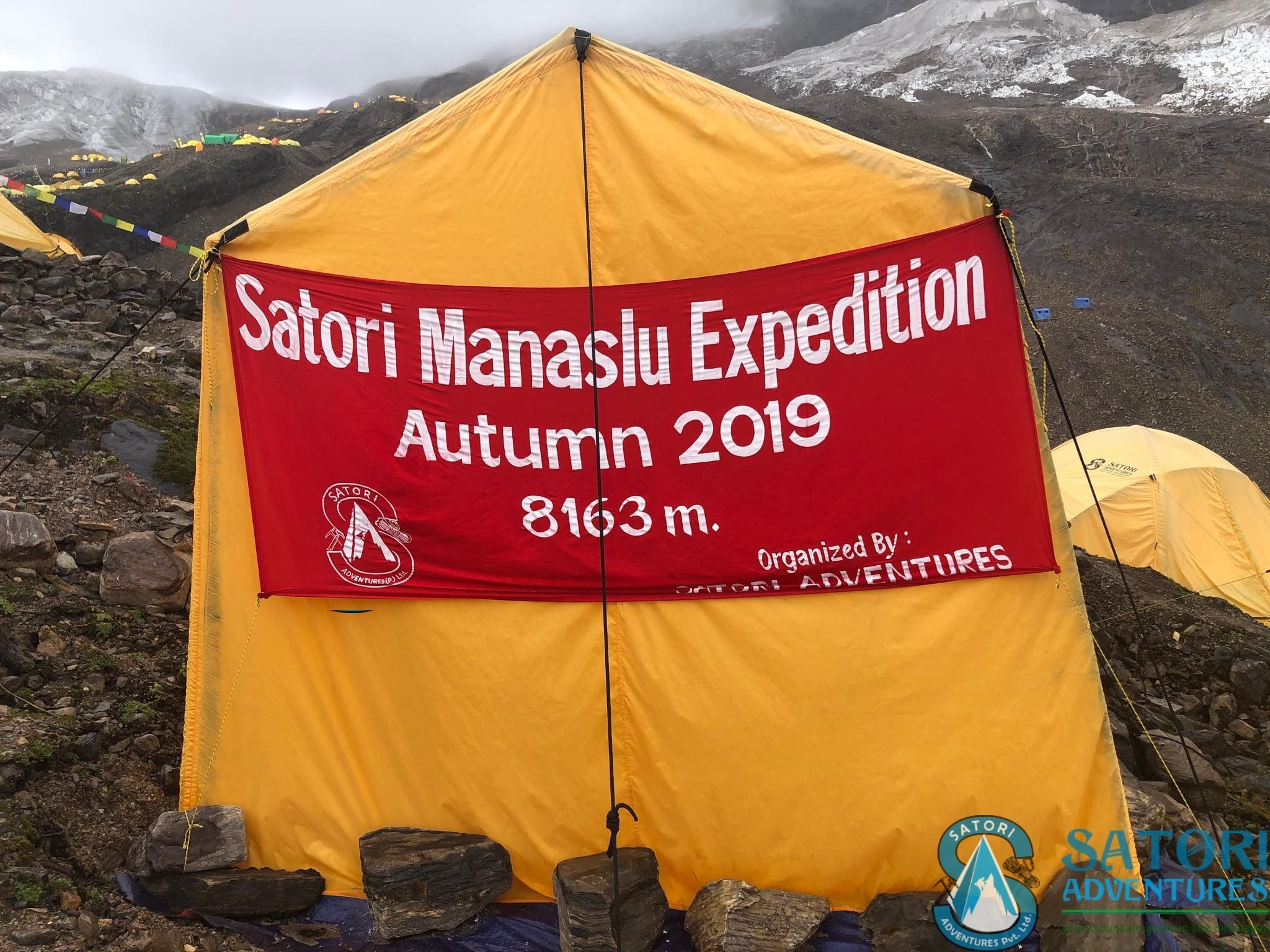 Tent in Manaslu Base Camp of Satori Expedition
