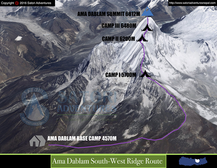 91ama dablam route map 1