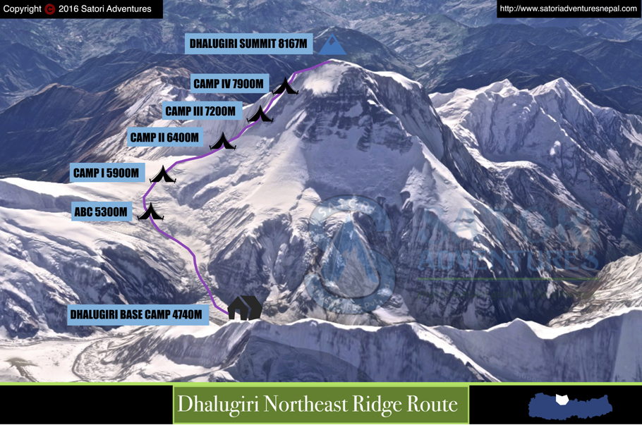 95dhalugiri northeast ridge