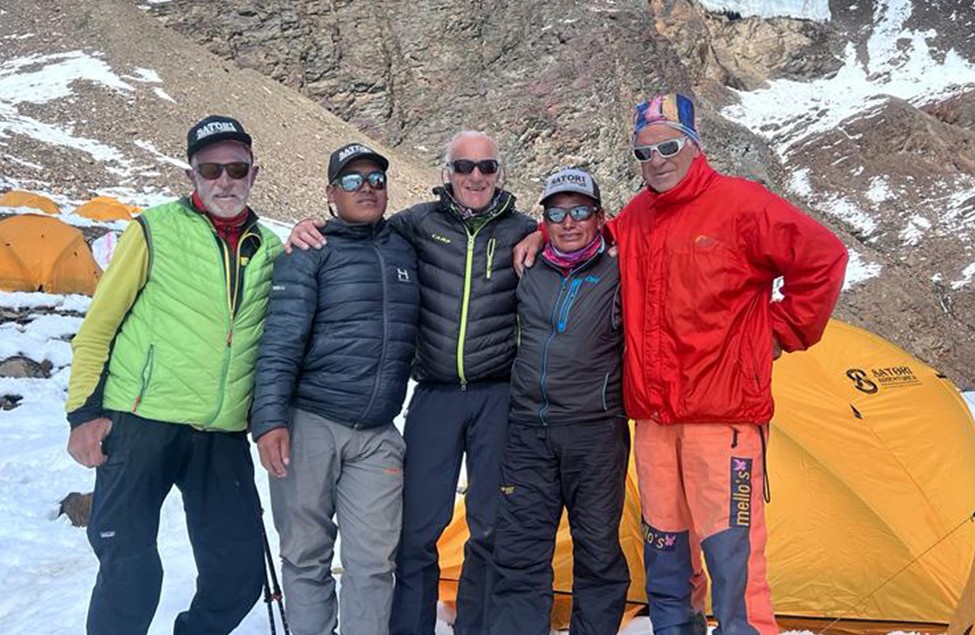 Group at Himlung Base Camp