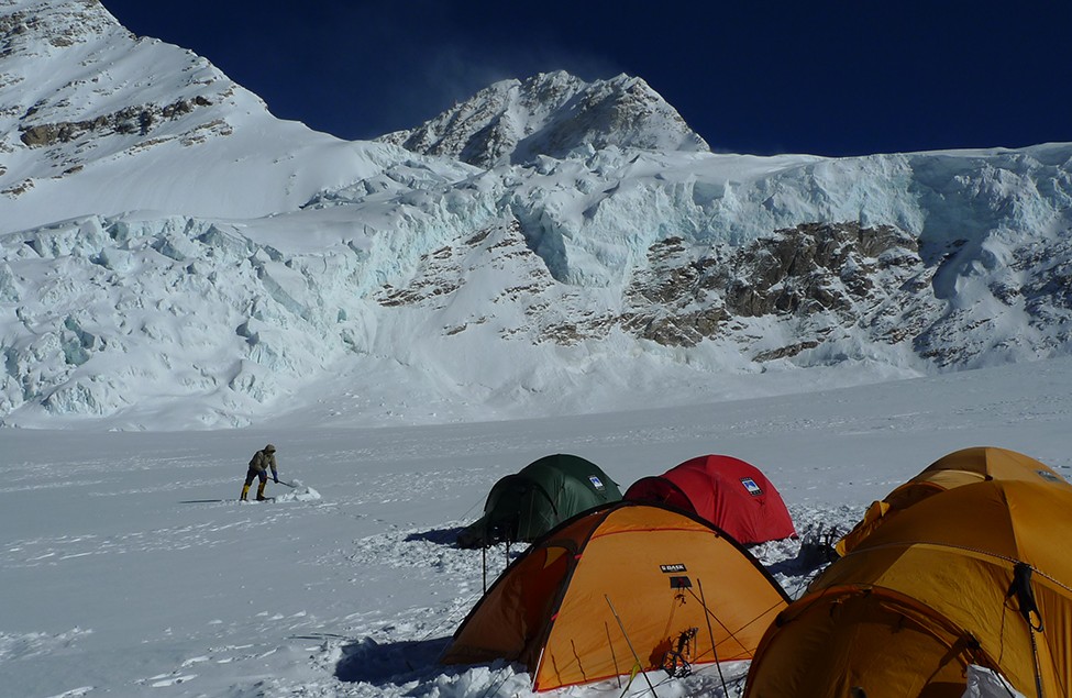 View from Shishapangma Base Camp