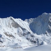View of Baruntse summit from Base camp