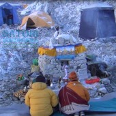 Khumbu Ice fall Base camp in Everest Nepal