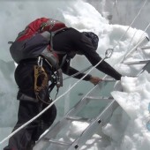 Everest South Glassier climbing 
