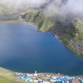 View of Pilgrimage Gosaikunda Pond