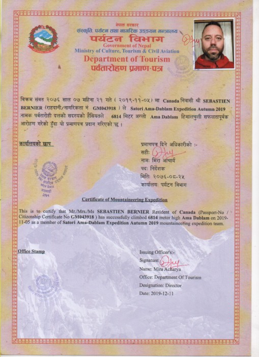  Amadablam Exped. Autumn 2019 