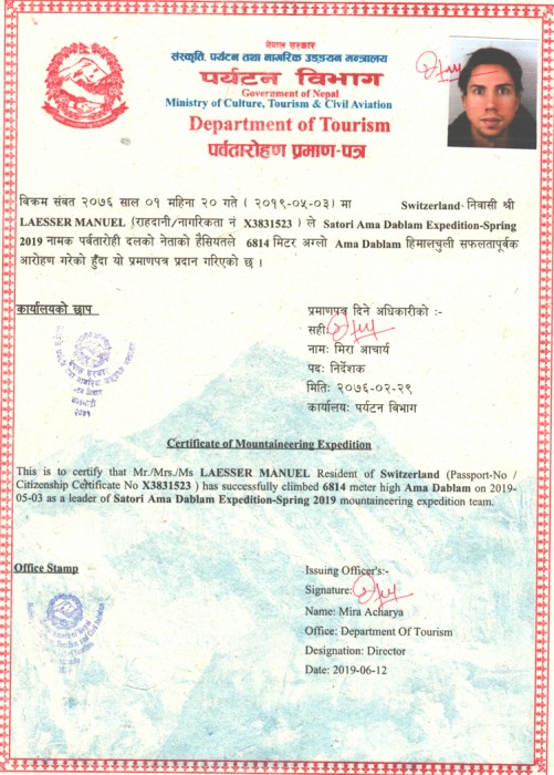  Amadablam Expedition Spring 2019 