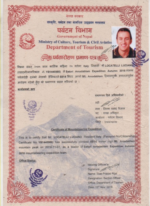  Amadablam Exped. Autumn 2018 