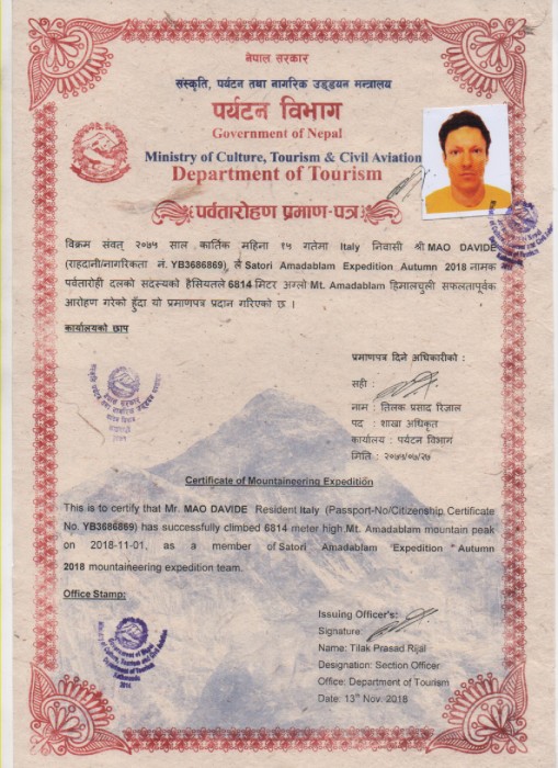  Amadablam Exped. Autumn 2018 