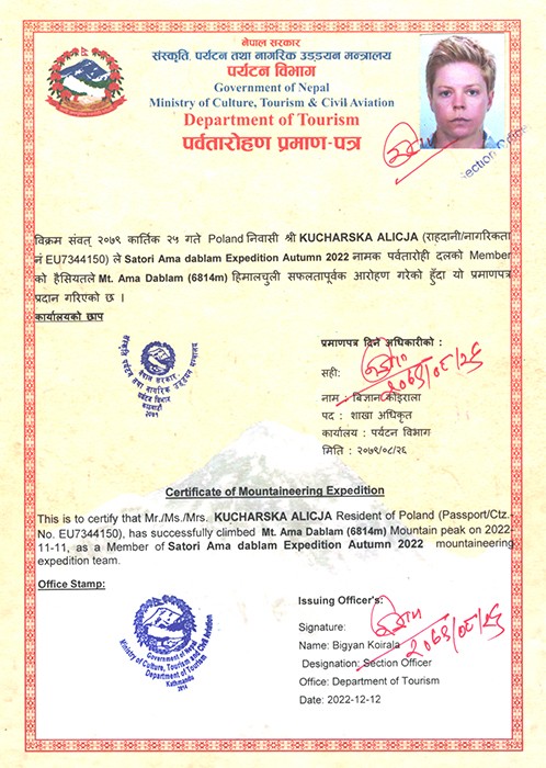  Amadablam Exped. Autumn 2022 