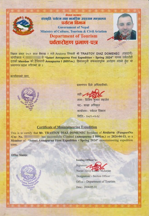  Annapurna I Expedition Spring 2024 