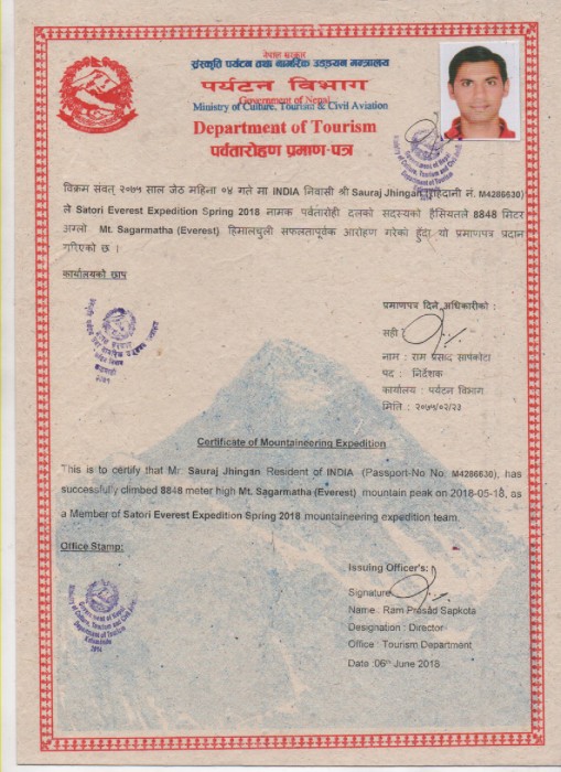  Everest Expedition South 2018 