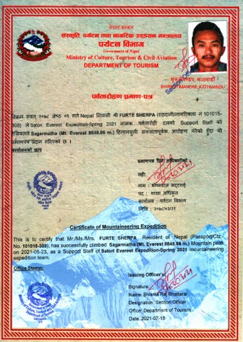  Everest Expedition South 2021 