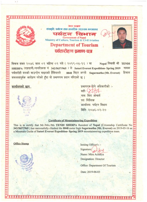  Everest Expedition Spring 2019 