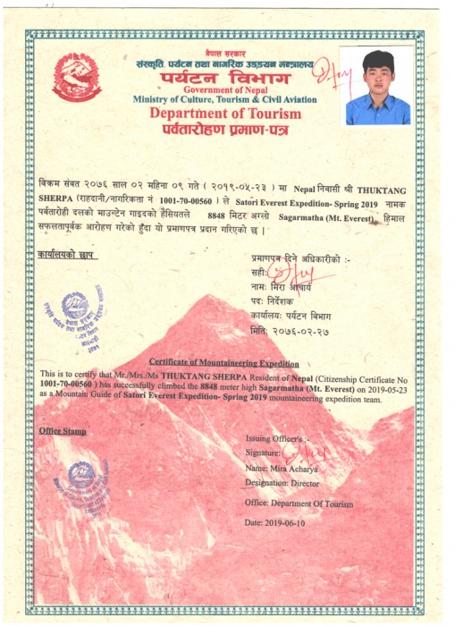  Everest Expedition Spring 2019 