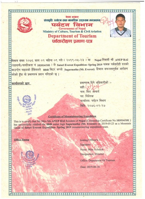  Everest Expedition Spring 2019 