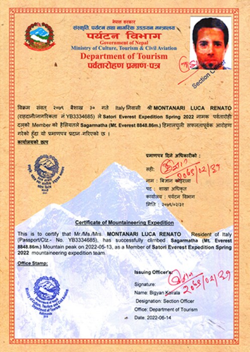  Everest Expedition Spring 2022 