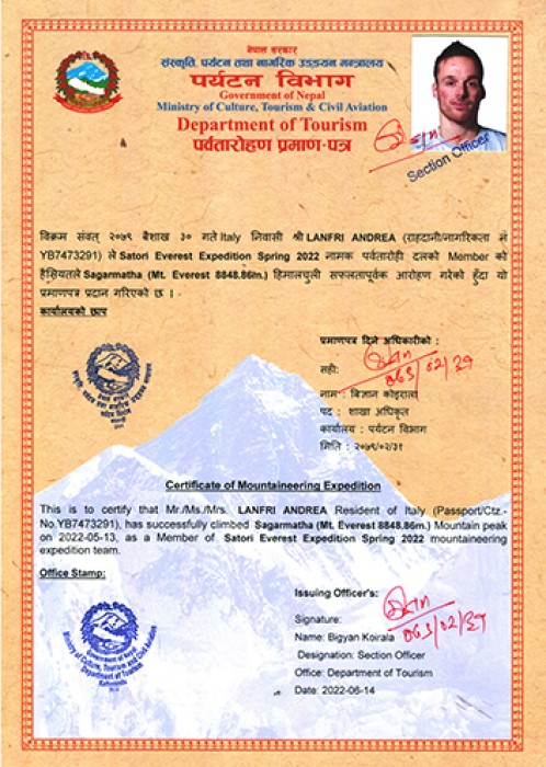  Everest Expedition Spring 2022 