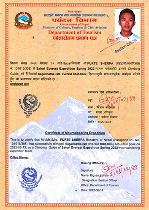  Everest Expedition Spring 2022 