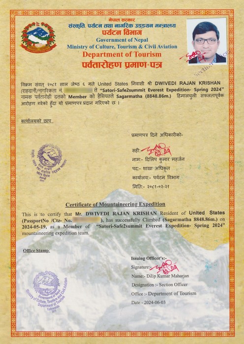  Everest Expedition Spring 2024 