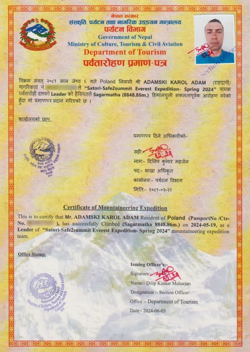  Everest Expedition Spring 2024 