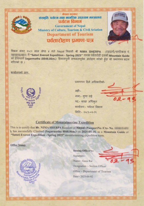  Everest Expedition Spring 2025 