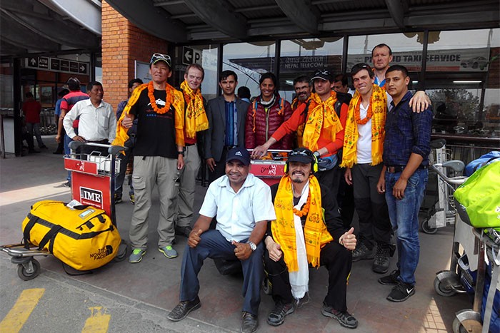  Welcoming the Group at TIA after the Summiting.										 
