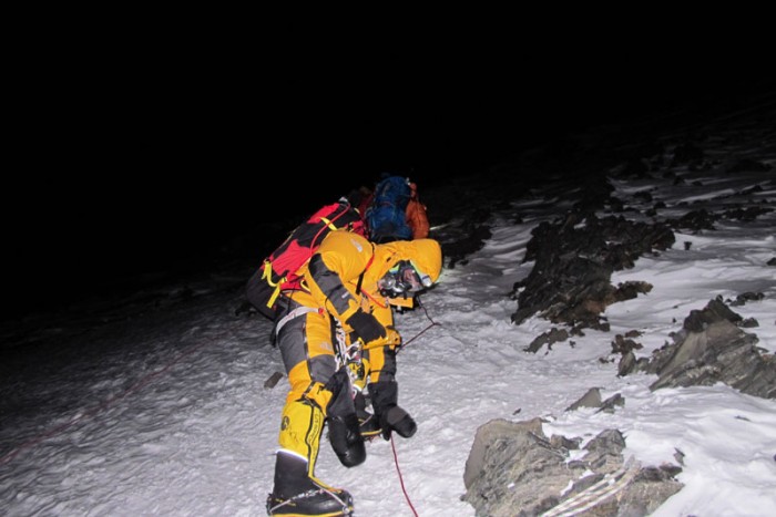  Climbers towards the Summit of Mt Everest										 