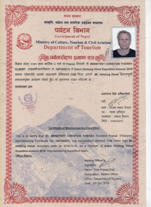  Himlung Expedition Autumn 2018 