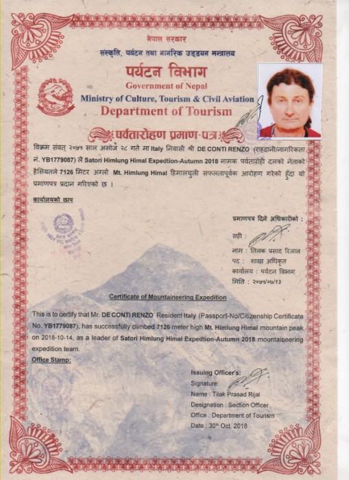  Himlung Expedition Autumn 2018 