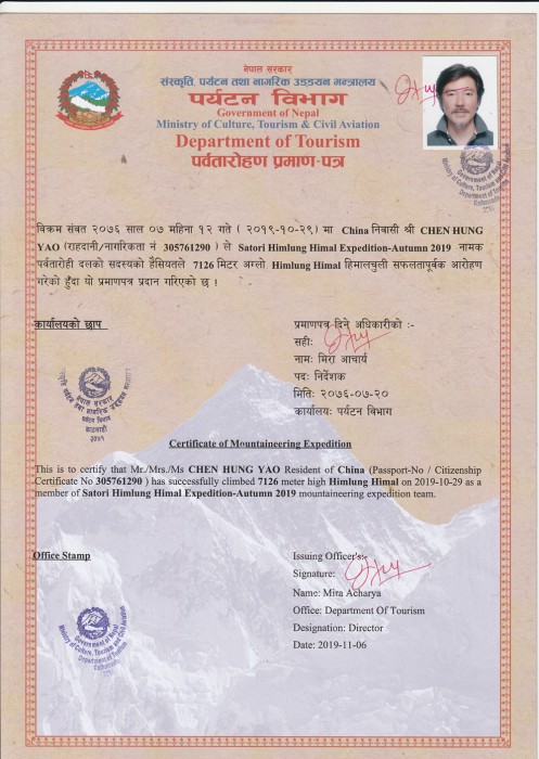  Himlung Expedition Autumn 2019 