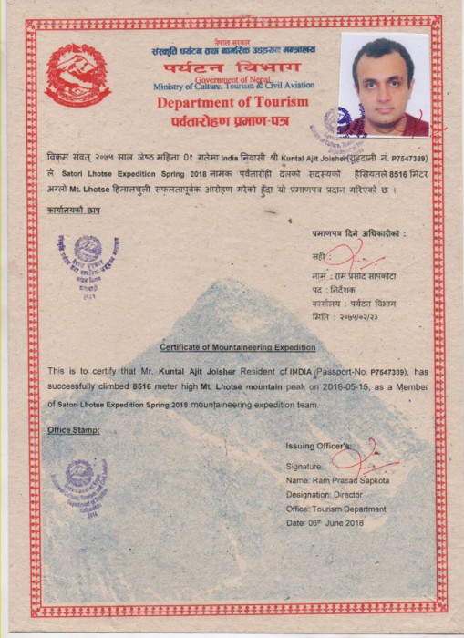  Lhotse Expedition Spring 2018 