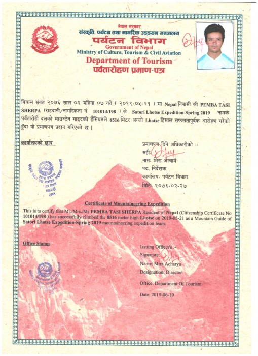  Lhotse Expedition Spring 2019 