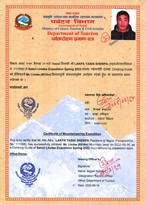  Lhotse Expedition Spring 2022 