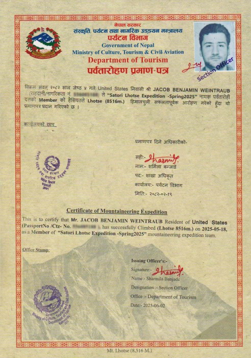  Lhotse Expedition Spring 2025 