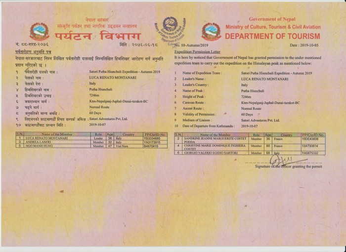  Putha Expedition Autumn 2019 