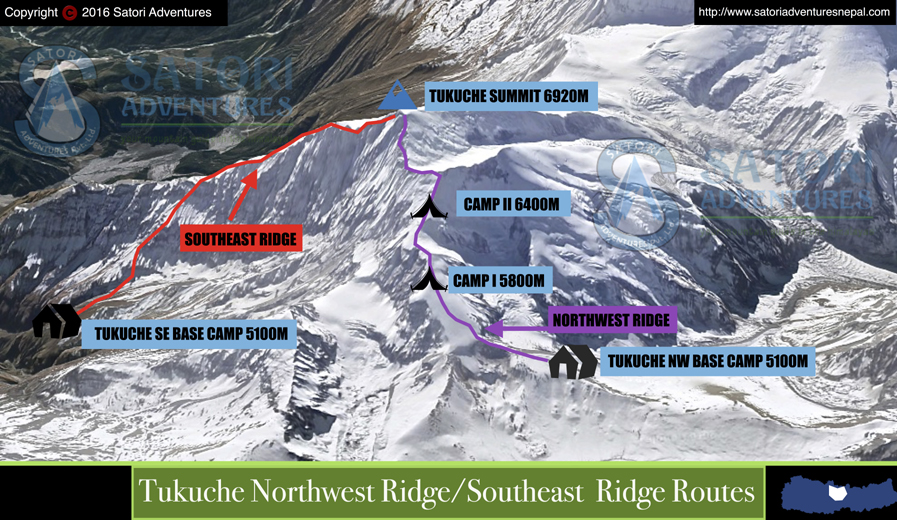Tukuche Peak Expedition route map