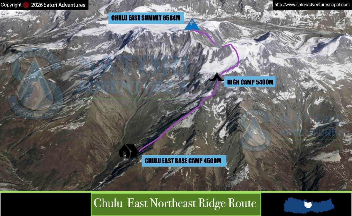 Chulu East Peak Climbing route map