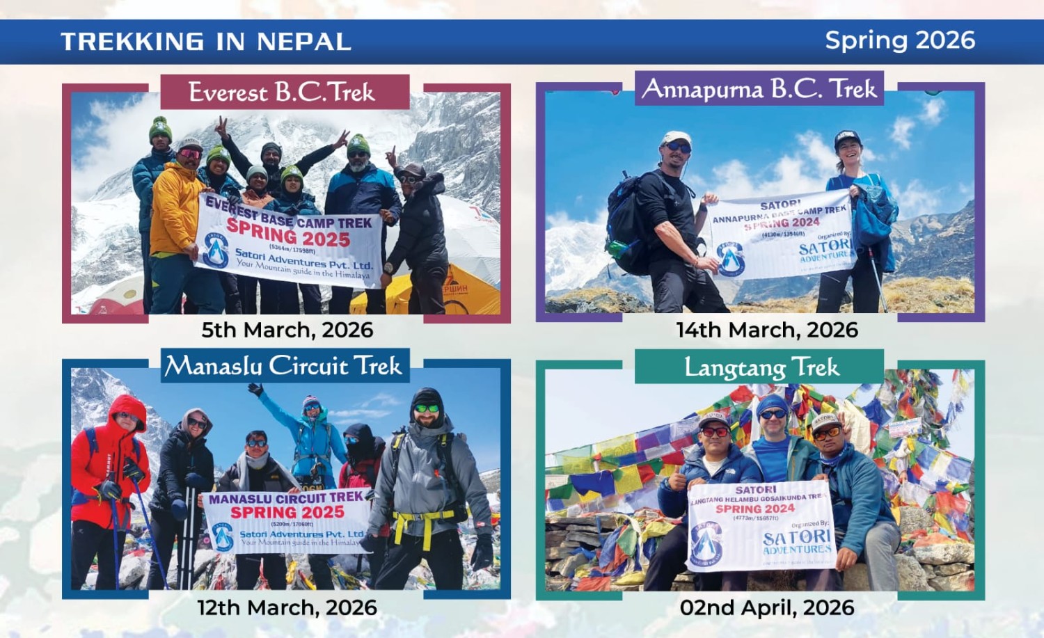  Trekking in Nepal Spring 2026 